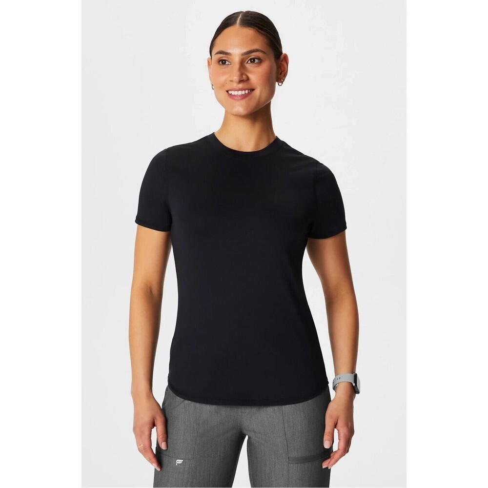 Fabletics Womens XS Black‎ Core Short-Sleeve Underscrub Top Activewear